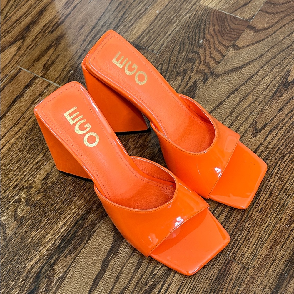 EGO Bold Orange Block Heels